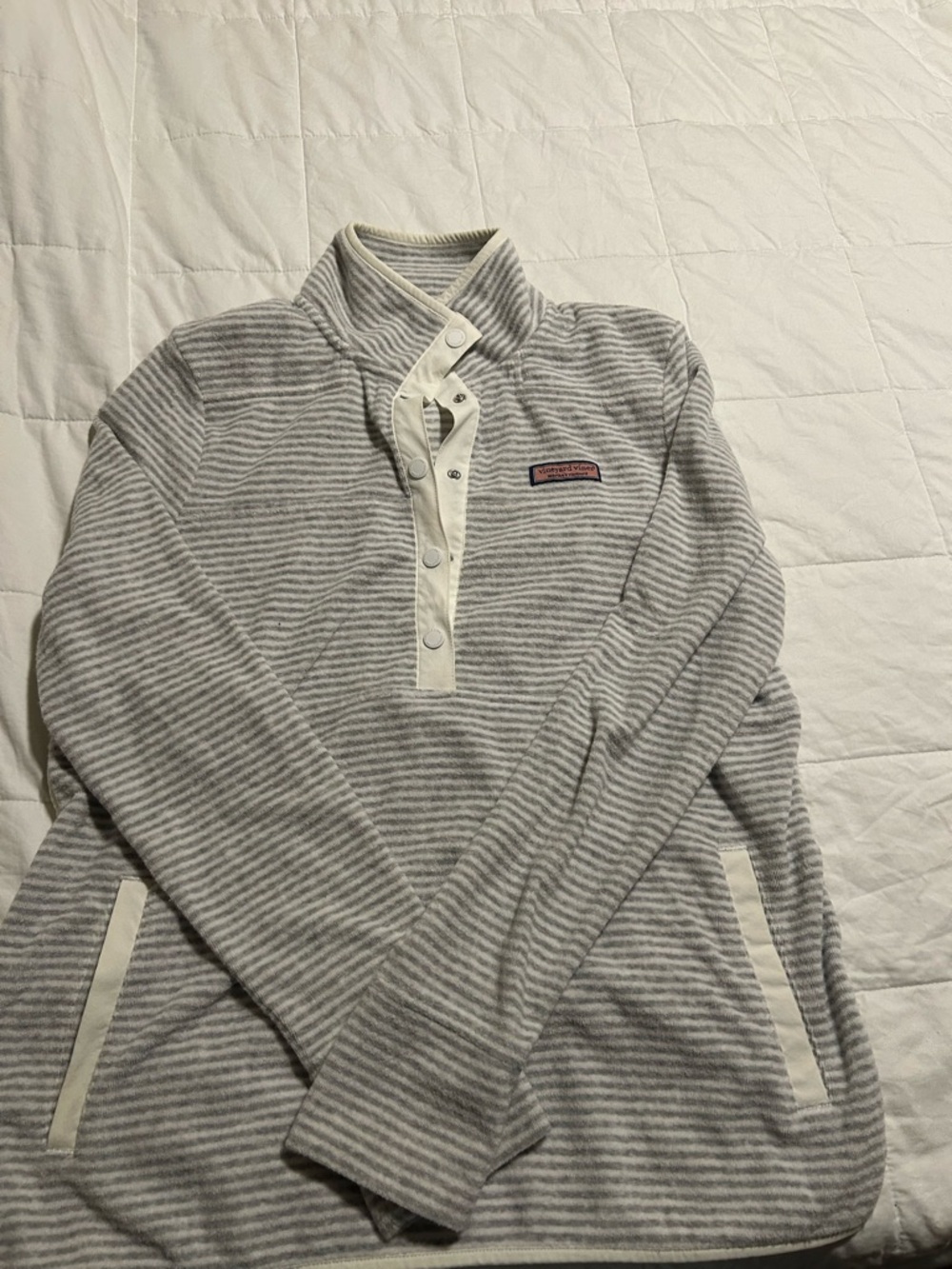 Vineyard Vines Gray & White Striped Shep Shirt
